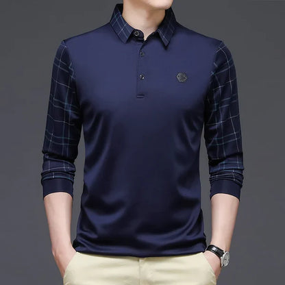 Religari Original Long-Sleeve Polo Shirt with Unique Sleeve & Collar Design (Includes a Free Geneva Watch)
