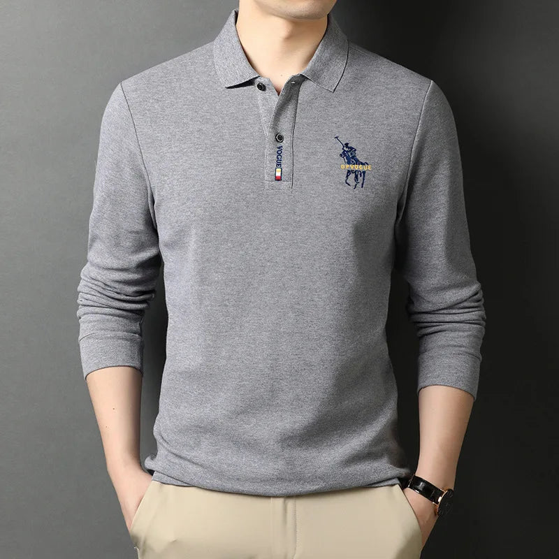 Camisa Larga Polo Vogue Con Bordado Coreano Original (Te Regalan Un Reloj Minimalista)