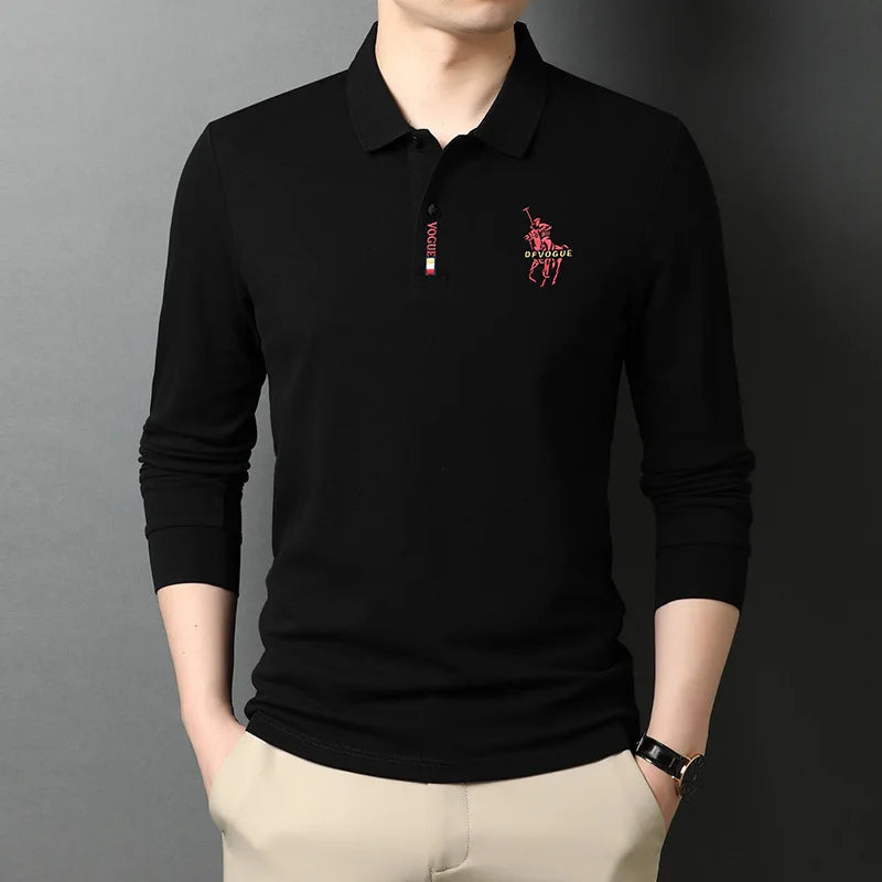 Camisa Larga Polo Vogue Con Bordado Coreano Original (Te Regalan Un Reloj Minimalista)