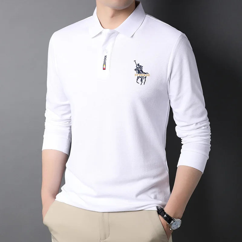Camisa Larga Polo Vogue Con Bordado Coreano Original (Te Regalan Un Reloj Minimalista)
