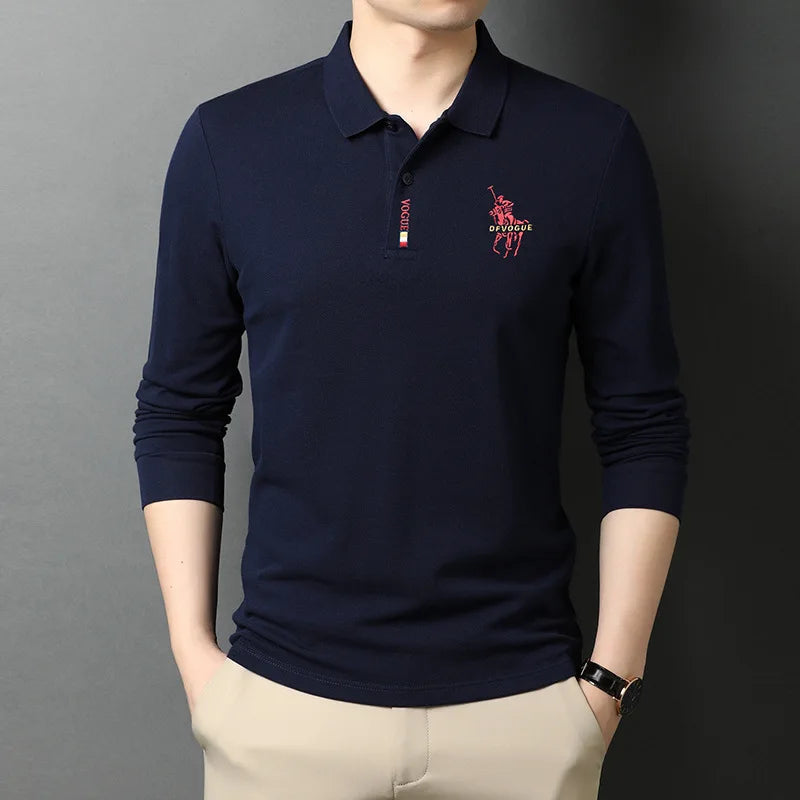 Camisa Larga Polo Vogue Con Bordado Coreano Original (Te Regalan Un Reloj Minimalista)
