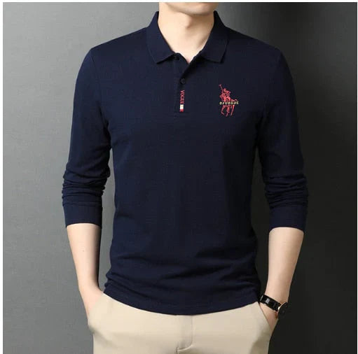 Camisa Larga Polo Vogue Con Bordado Coreano Original (Te Regalan Un Reloj Minimalista)